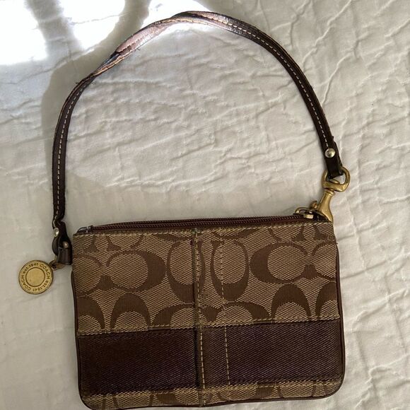Coach Signature Print Wristlet - Picture 1 of 6